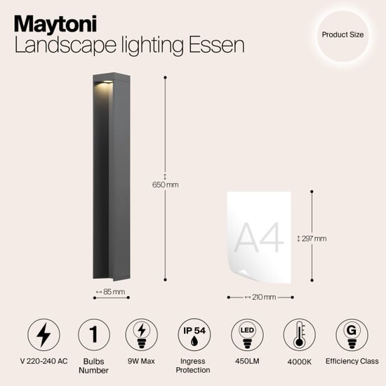 Maytoni Outdoor landschapsverlichting essen - Ø8,5 - Image 2