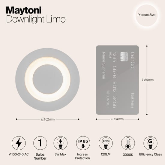 Maytoni Outdoor inbouwspot limo - Ø6,2 - Image 5