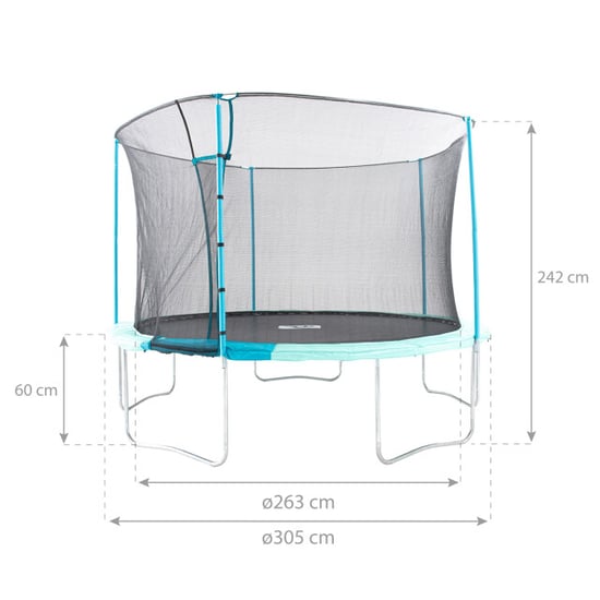 TP Toys Trampoline 305 cm met veiligheidsnet zwart/ - Image 3