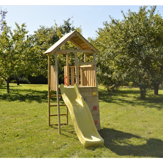 Wendi Toys Wtj1 houten speeltoren falcon inclusief glijbaan en klimwand - Image 3