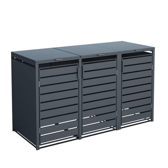 4gardenz ® kliko ombouw 3 kliko's containerombouw antraciet hoogwaardig - Image 1