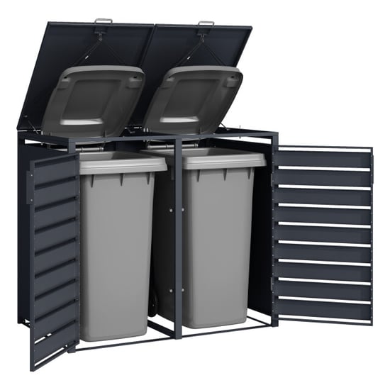 4gardenz ® kliko ombouw 3 kliko's containerombouw antraciet hoogwaardig - Image 2