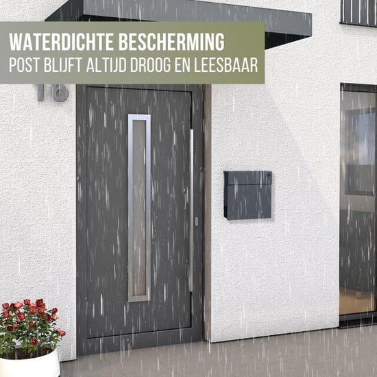 4gardenz ® wandbrievenbus brievenbus staal veilig slot met twee sleutels - - Image 2