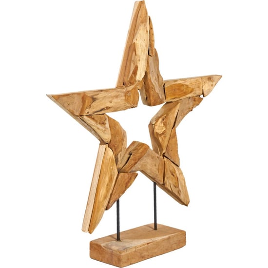 SenS-Line decoratie ster met standaard teakhout 82x12x88cm - Image 3