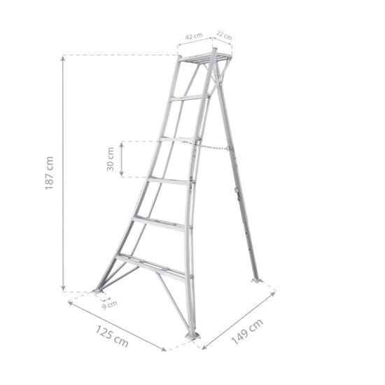 Niwaki Driepoot tuinladder 180 cm snoeiladder tripod ladder plukladder - Image 5