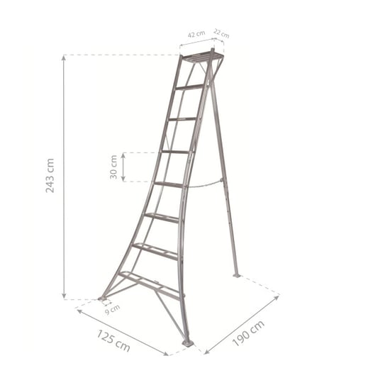 Niwaki Driepoot tuinladder 240 cm snoeiladder tripod ladder plukladder - Image 5