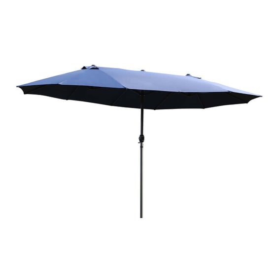 4goodz Outsunny duo-parasol 460x270 cm brede xl parasol donkerblauw - Image 3