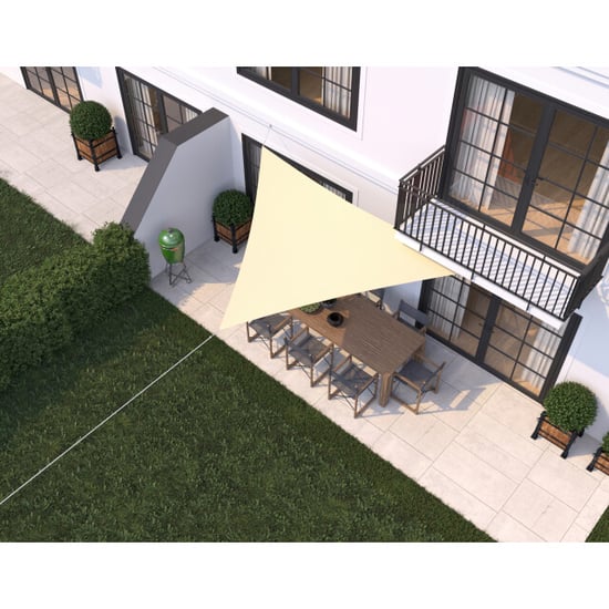 Hanse® Schaduwdoek driehoek waterdoorlatend 3x3x3 m zonnedoek - Image 5