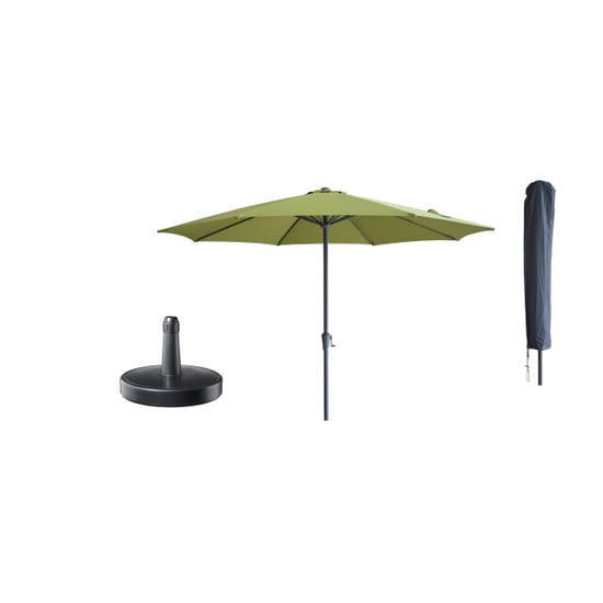 Kopu ® madrid grote parasol rond 350 cm met beschermhoes en voet olijf - Image 1