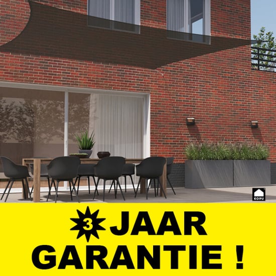 Kopu ® schaduwdoek rechthoek 2x4 m waterdicht zonnedoek zand - Image 3