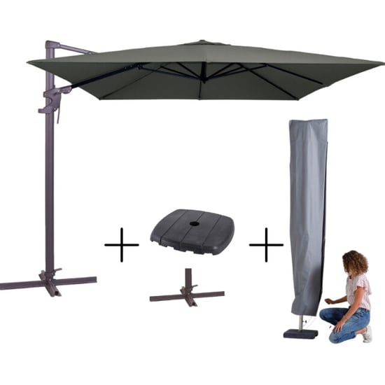 Madison Mega combi deal! parasol monaco flex iii grey + voet + hoes - Image 1