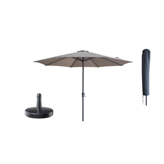 Kopu ® set madrid 350 cm grote parasol rond met beschermhoes en parasolvoet - - Image 1