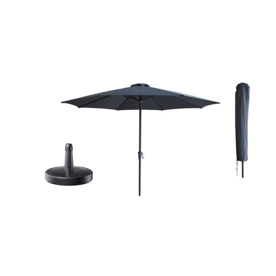 Kopu ® set madrid 350 cm grote parasol rond met beschermhoes en parasolvoet - - Image 1