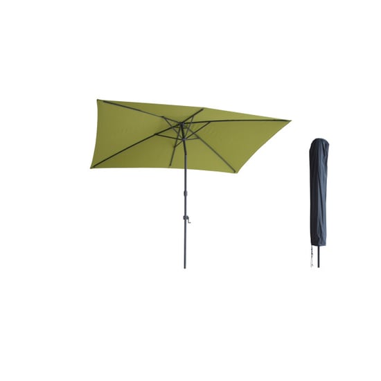 Kopu ® sevilla parasol rechthoek 200x300 cm met hoes balkonparasol olijf - Image 1