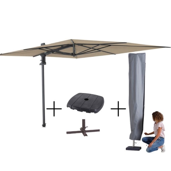 Madison Mega combi deal! parasol saint-tropez ecru + voet + hoes - Image 1