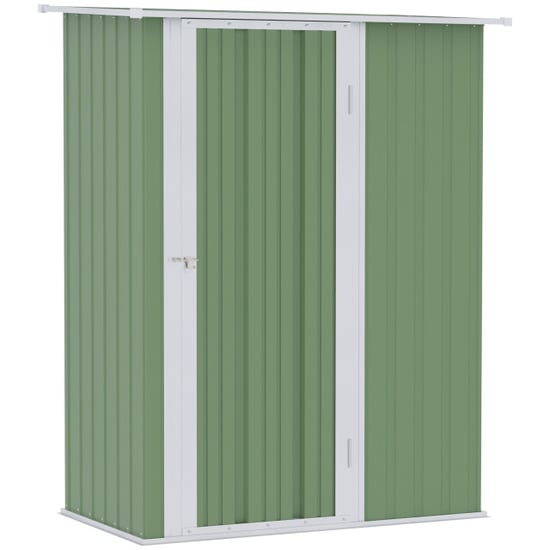 4goodz Outsunny stalen tuinkast balkonkast 84x142x189 cm grijs - Image 1