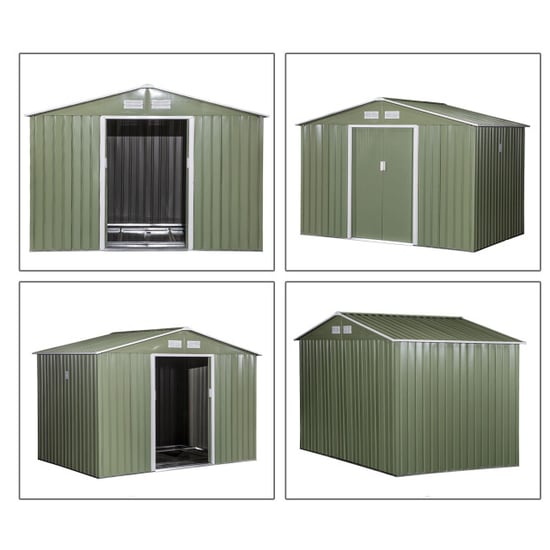 4goodz Outsunny gereedschapshuis metaal met bak 277x195x192 cm - Image 3