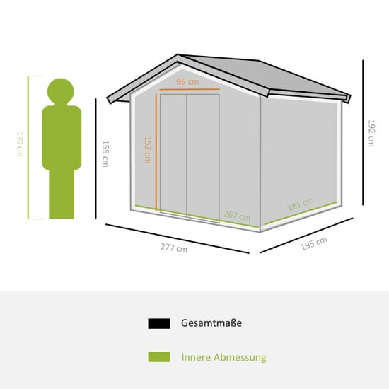 4goodz Outsunny tuinhuis gereedschapsschuur met bodemframe - Image 3