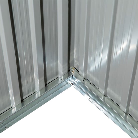 4goodz Outsunny stalen tuinkast balkonkast 84x142x189 cm grijs - Image 3