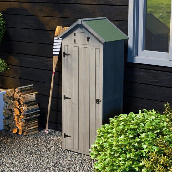 4goodz Outsunny gebeitste tuinkast houten berging 182cm - - Image 6