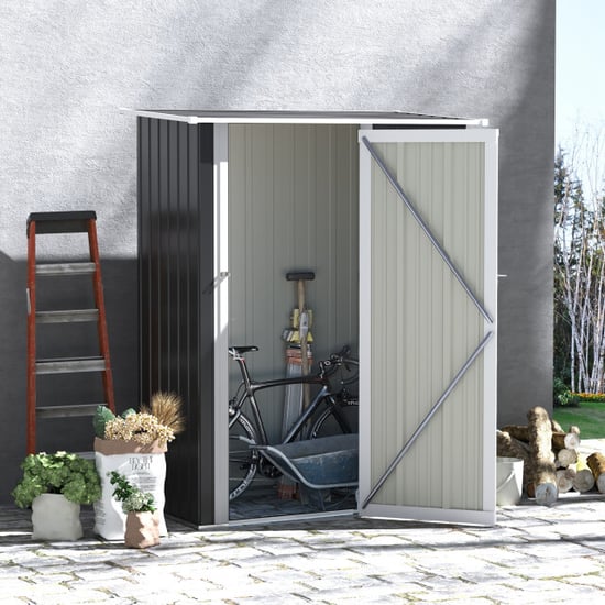 4goodz Outsunny stalen tuinkast balkonkast 84x142x189 cm - - Image 4