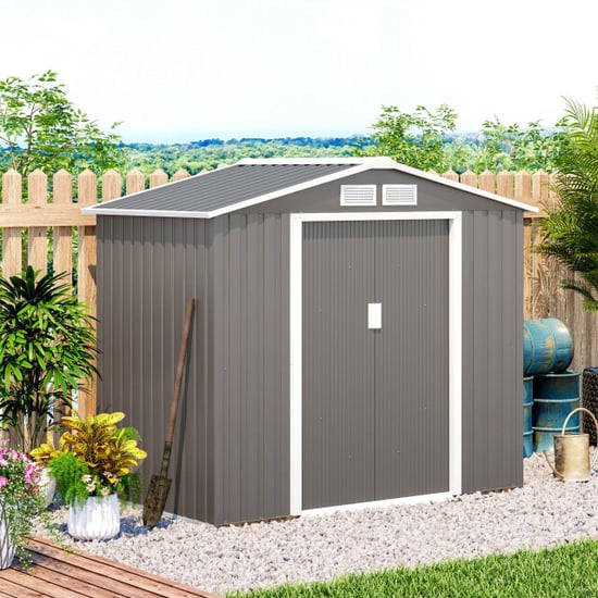 4goodz Outsunny gereedschapsschuur metaal 127x213x185 cm - - Image 6