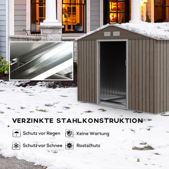 4goodz Outsunny tuinhuis gereedschapsschuur met bodemframe - - Image 4