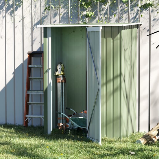 4goodz Outsunny stalen tuinkast balkonkast 84x142x189 cm grijs - Image 5