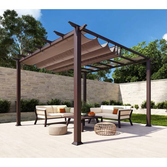 Paragon Outdoor Aluminium pergola florida 1111 houtlook 350x350x235cm - - Image 2