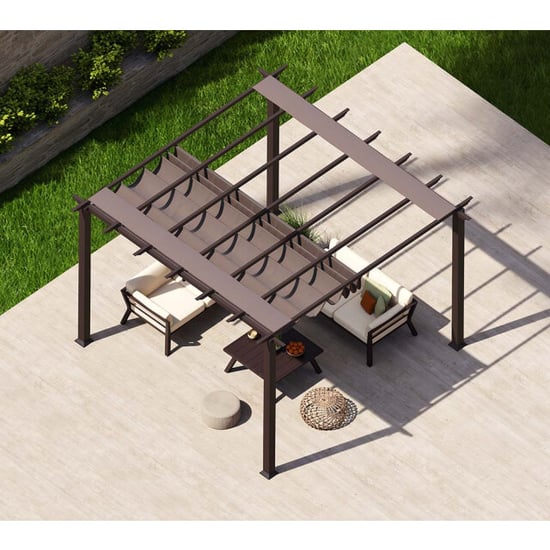 Paragon Outdoor Aluminium pergola florida 1111 houtlook 350x350x235cm - - Image 5