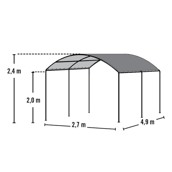 ShelterLogic ® carport monarch folie carport 490x270x240 cm - - Image 3