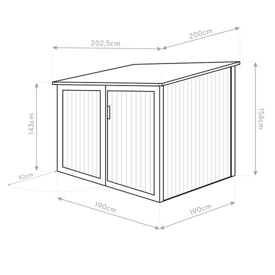 Westmann Fietsenberging fietsen opslag 200x203x158 cm - - Image 2