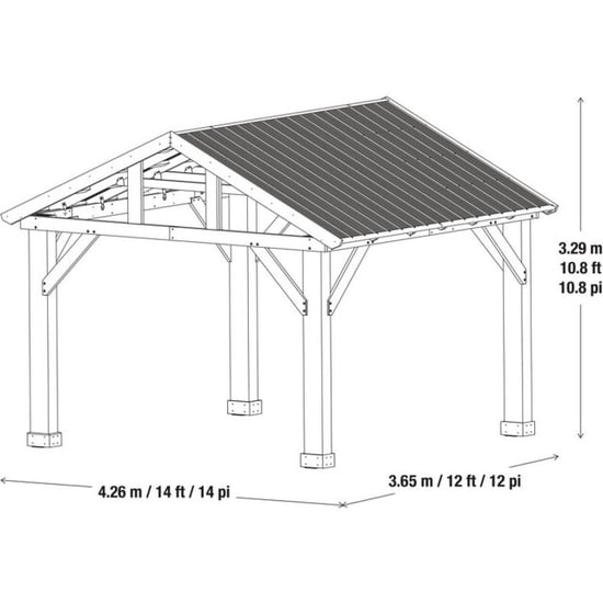 Westmann Houten paviljoen yukon 1412 366x427x330 cm - - Image 4