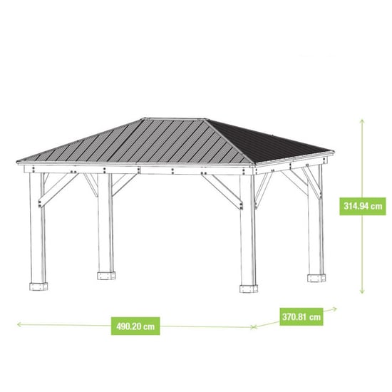 Westmann Paviljoen gazebo devon 12x16 490x371x315 cm - - Image 6