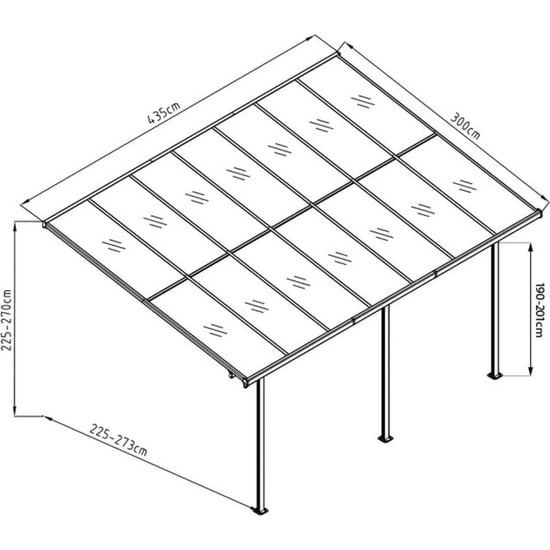 Westmann Si06106 metalen terrasoverkapping 435x300cm - - Image 6