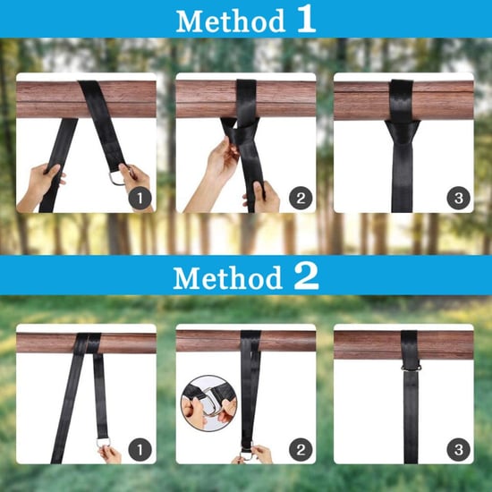 4gardenz ® nylon schommel / hangmat ophangset voor boom of balk - Image 4