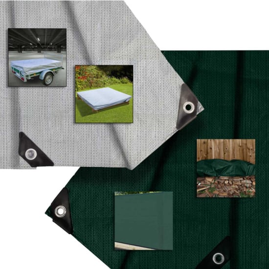 Hanse® Hanse werkzeuge versterkt afdekzeil 4x5m 18 alu ogen 140g/m² - - Image 3
