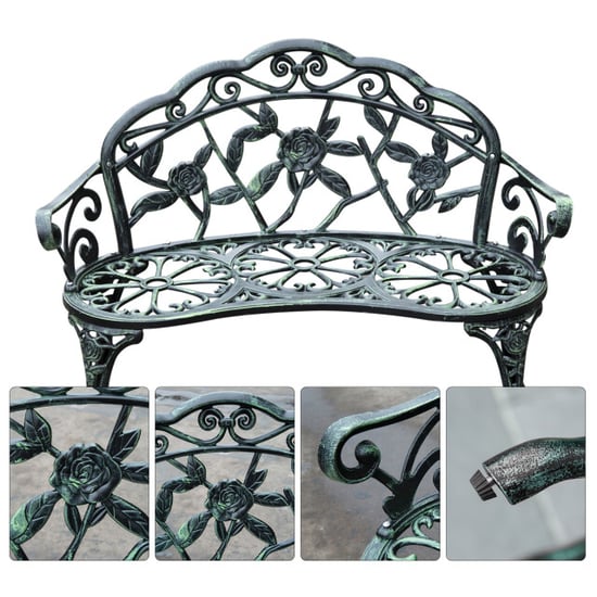 4goodz Metalen 2-zits tuinbank zitbank antieke bank - Image 3