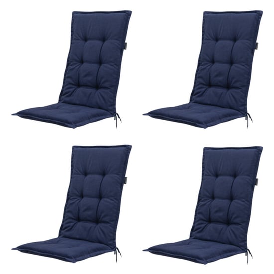 Madison tuinkussen lage rug panama indigo 105x50cm 4 stuks - Image 1