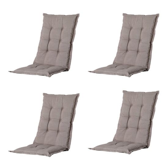 Madison tuinkussens hoge rug basic taupe 123x50 - 4 stuks - Image 1