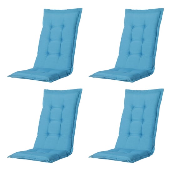 Madison tuinkussens hoge rug panama aqua 123x50 - 4 stuks - Image 1