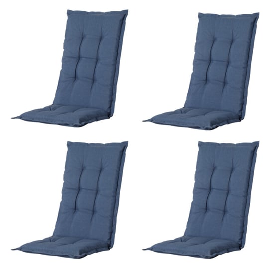 Madison tuinkussens hoge rug panama safier blue 123x50 - 4 stuks - Image 1