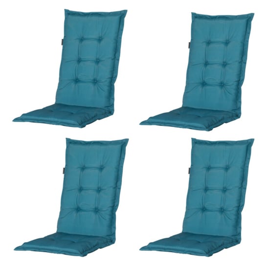 Madison tuinkussens hoge rug panama sea blue 123x50 - 4 stuks - Image 1