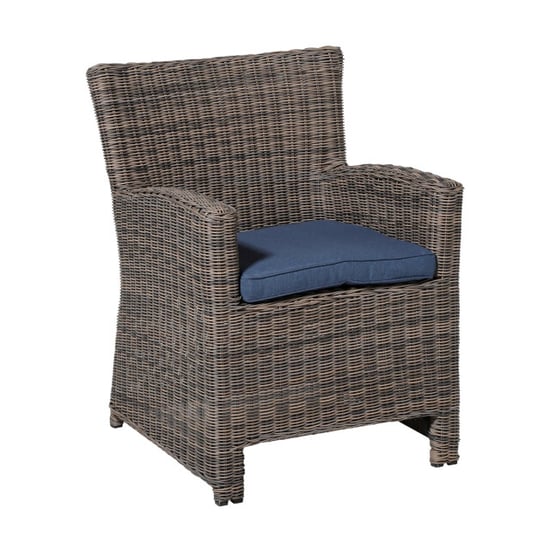 Madison zitkussen wicker panama safier blue ca. 48x48 cm set van 4 - Image 4