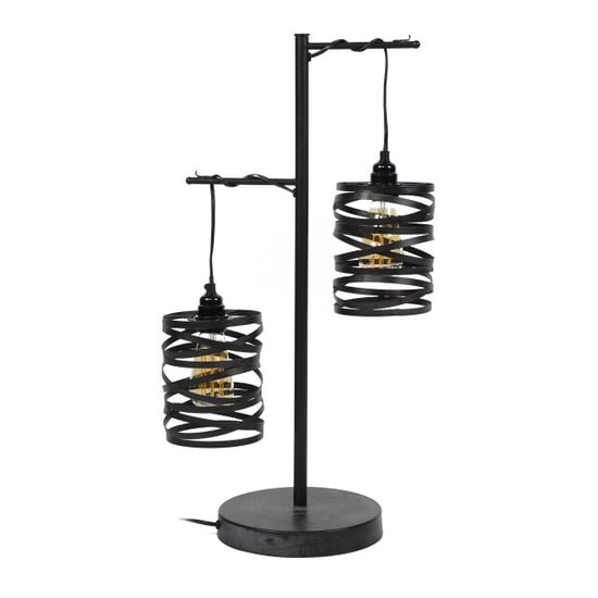 Hoyz Hoyz tafellamp industrieel vintage tafellamp van metaal en glas spiraal - Image 2