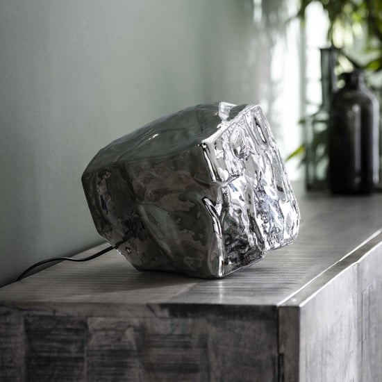 Hoyz Hoyz tafellamp rock chromed industrieel lamp in rots - Image 2