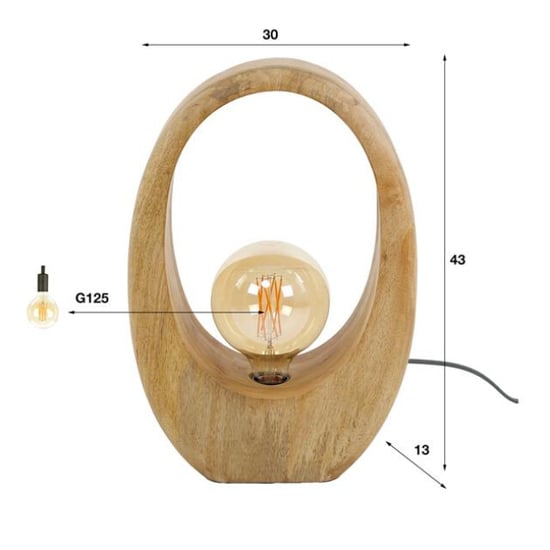 Hoyz tafellamp arch wood 1l l - Image 3