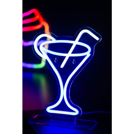 Leitmotiv neon light coctail w. straw - - Image 2