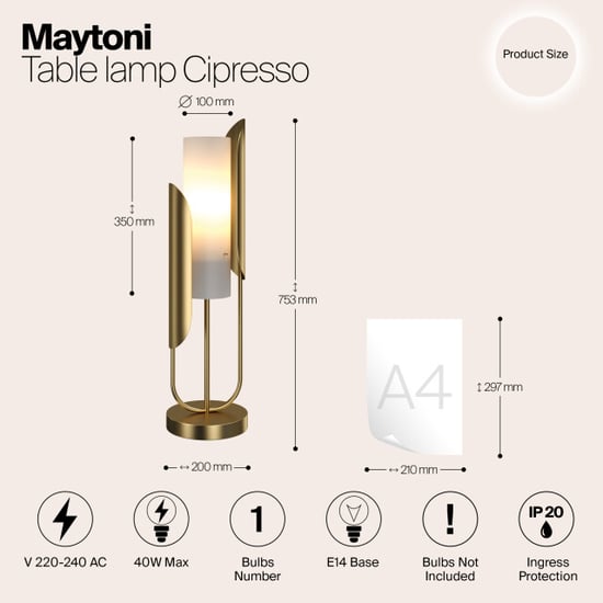 Maytoni tafellamp Сipresso - Ø20 - Image 2