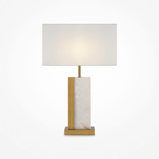 Maytoni tafellamp bianco messing Ø45 - Image 3